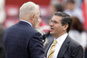 LANDOVER, MD - NOVEMBER 20:  Dallas Cowboys owner Jerry Jones (L) shakes hands with Washington Redskins owner Daniel Snyder (R) before the start of Redskins and Cowboys game at FedExField on Nov. 20, 2011, in Landover, Md.  (Photo by Rob Carr/Getty Images)