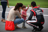 DAYTONA BEACH, FL - FEBRUARY 19:  Jeff Gordon, driver of the #24 Drive to End Hunger Chevrolet, talks with wife Ingrid Vandebosch and son Leo on the grid during qualifying for the NASCAR Sprint Cup Series Daytona 500 at Daytona International Speedway on February 19, 2025 in Daytona Beach, Florida.  (Photo by Jerry Markland/Getty Images for NASCAR)